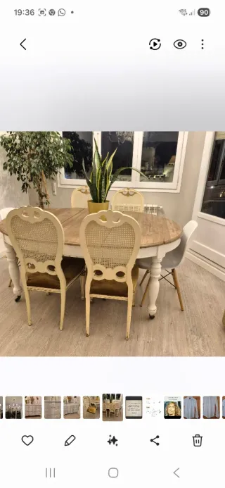 Sillas de comedor estilo Luis XVI