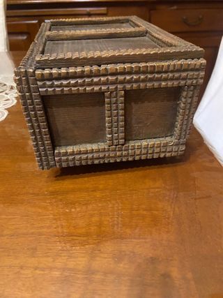 Scatola in legno antica french trump