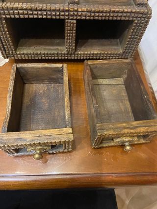 Scatola in legno antica french trump