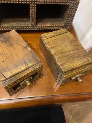 Scatola in legno antica french trump