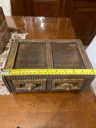 Scatola in legno antica french trump
