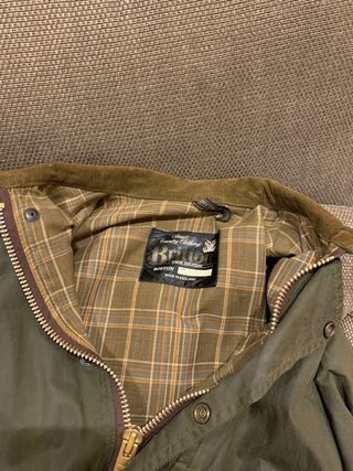 Chaqueta estilo Barbour verde, marca inglesa