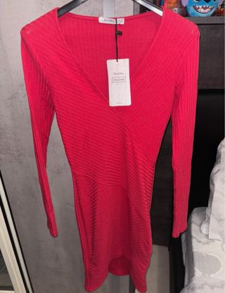 Vestito Bershka rosso nuovo con cartellino