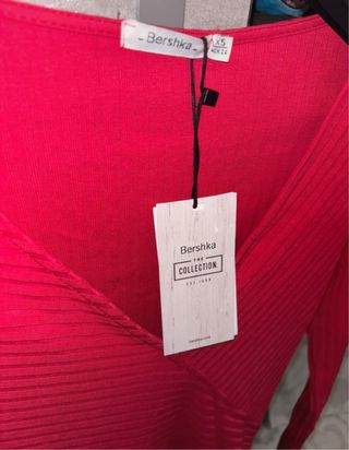 Vestito Bershka rosso nuovo con cartellino