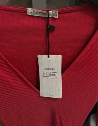 Vestito Bershka rosso nuovo con cartellino