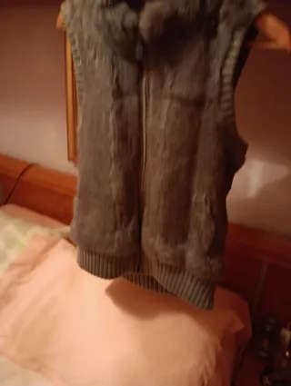 Chaleco Piel y Punto Cortefiel Talla L