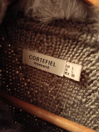 Chaleco Piel y Punto Cortefiel Talla L