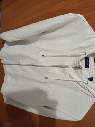 Sudadera Gant Blanca con Cremallera