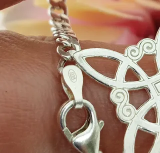 Increíble Pulsera Nudo de Bruja Celta Plata 925