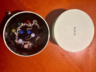 Conjunto Tous Cadena y Pendientes Multicolor