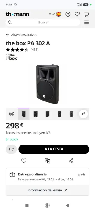 Altavoz  profesional the box 302A
