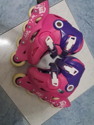 Patines en línea rosas y morados