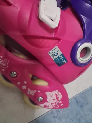 Patines en línea rosas y morados