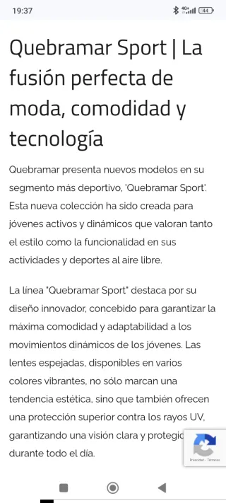 Gafas de sol Quebramar azuladas y negras