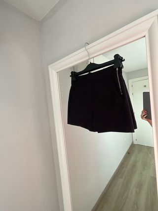 Shorts Zara azul marino Cremallera Lateral