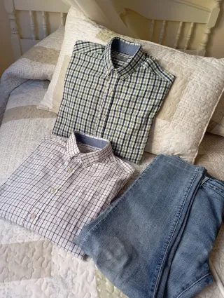 Conjunto Camisas de villela y Pantalón Talla L