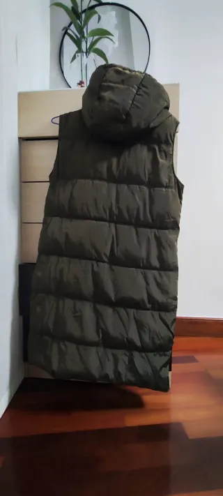 Chaleco acolchado verde militar talla S