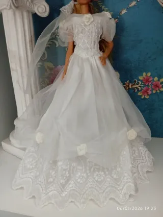 Abito da sposa per bambola Barbie