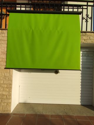 Pantalla enrollable verde El Gato