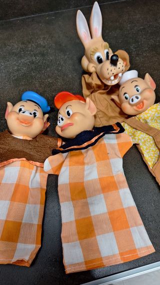 Marionetas 3 Cerditos y el lobo de Famosa