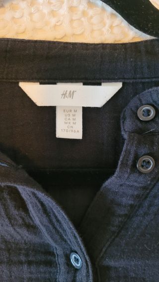 Blusa gasa suave negra Talla M