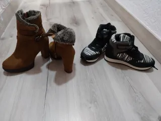 Botines y zapatillas con cuña integrada talla 36 .