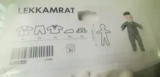 traje de muñeco ikea lekkamrat
