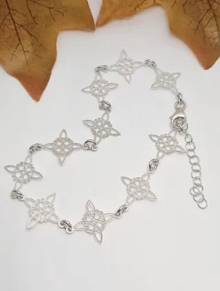 Maravillosa Pulsera Nudos de Brujas Plata 925