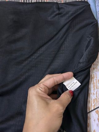 Falda Shein cuadros gris y naranja