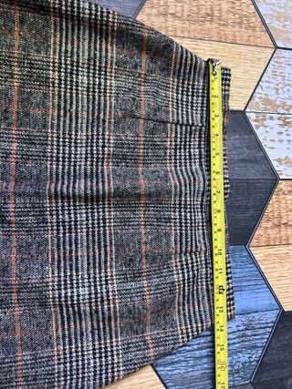 Falda Shein cuadros gris y naranja