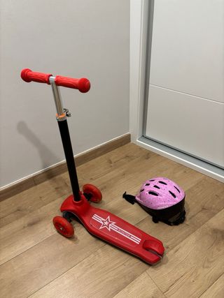 Patinete infantil 3 ruedas rojo