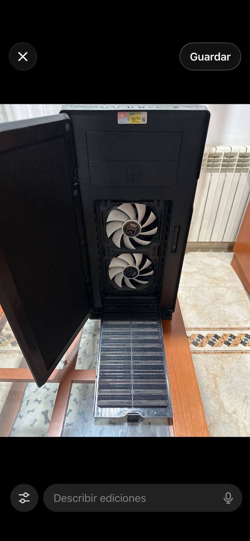 Caja PC sobremesa negra