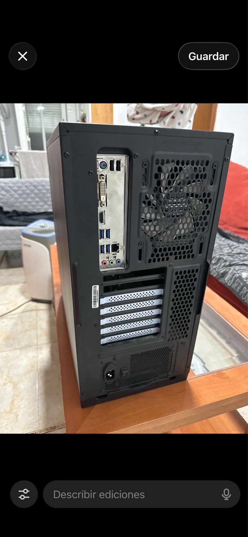 Caja PC sobremesa negra afbeelding 2