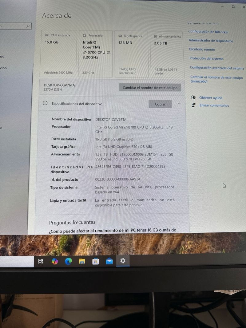 Caja PC sobremesa negra afbeelding 3