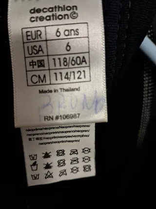 Traje neopreno Tribord T 4-5 años