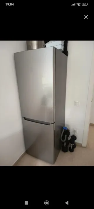 Nevera combi acero inoxidable