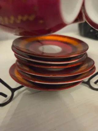 Juego de Tazas de Café con Soporte