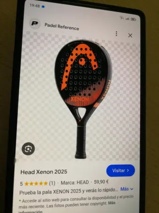 Pala Padel Head Xenon 2025 Negra Naranja
