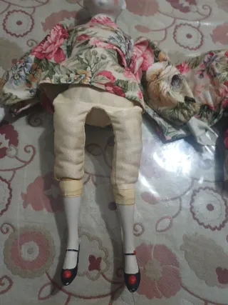 Arlequín de Porcelana Antiguo 45cm