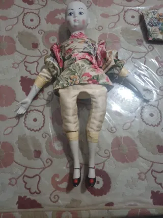 Arlequín de Porcelana Antiguo 45cm