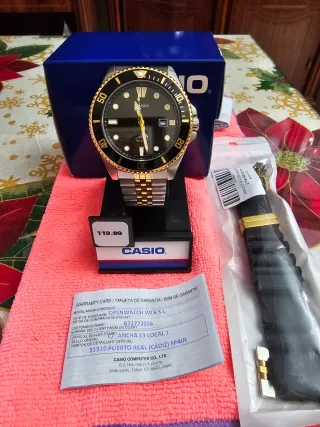 Casio MDV 106 Marlin Bicolor Dorado y Plateado