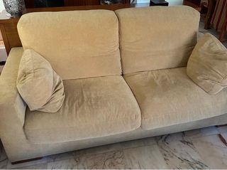Sofá de 2 plazas beige 2 metros