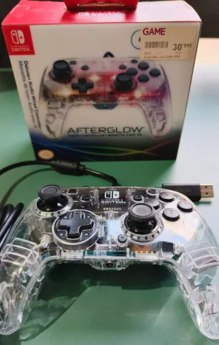 Mando Afterglow Nintendo Switch Transparente