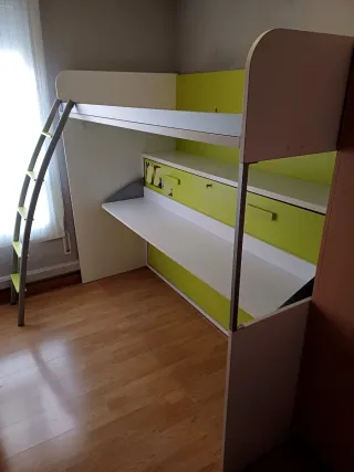 Litera Plegable Blanca y Verde