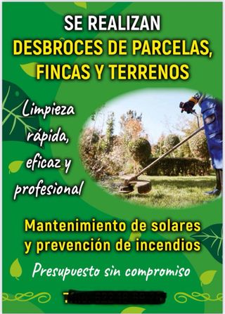 Servicios de limpieza y desbroce