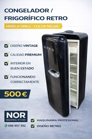 Frigorífico SMEG Retro Negro