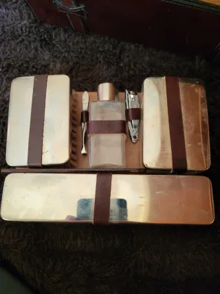 Porta oggetti da bagno vintage da viaggio