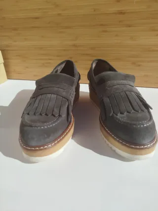 Mocasines Belle Vie Plataforma Gris