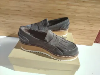 Mocasines Belle Vie Plataforma Gris