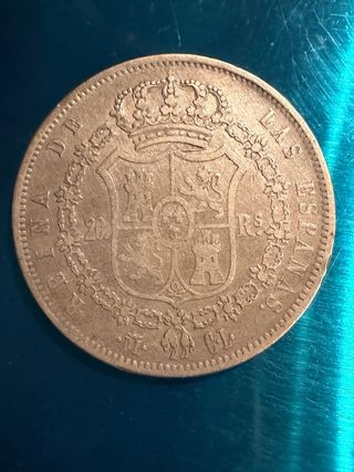 20 Reales Isabel II 1850 Madrid